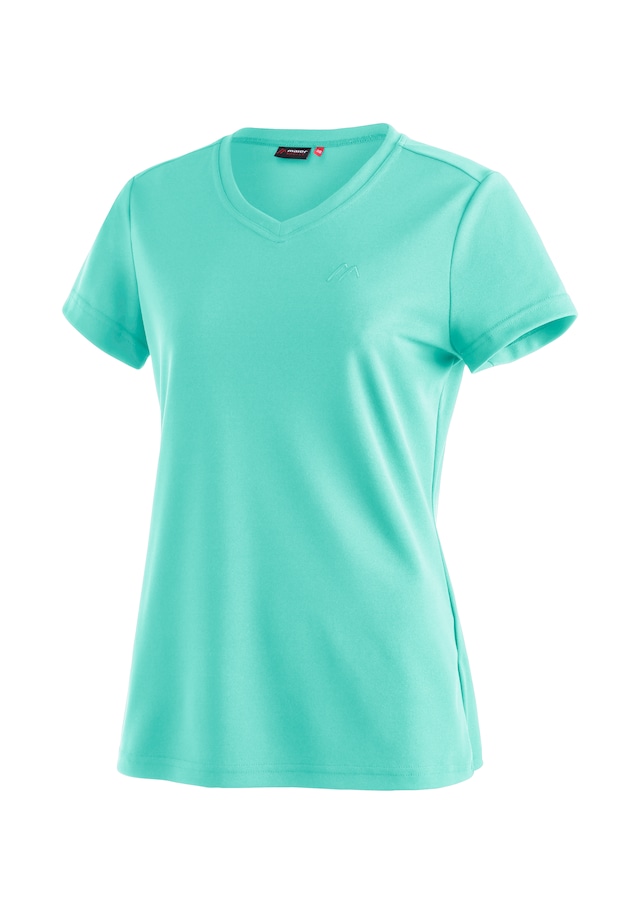 Maier Sports T-Shirt »Trudy« Damen Kurzarmshirt, leichtes Sommer Funktionsshirt, V-Ausschnitt