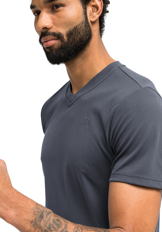 Maier Sports T-Shirt »Wali« Herren Kurzarmshirt, leichtes Sommer Funktionsshirt, V-Ausschnitt