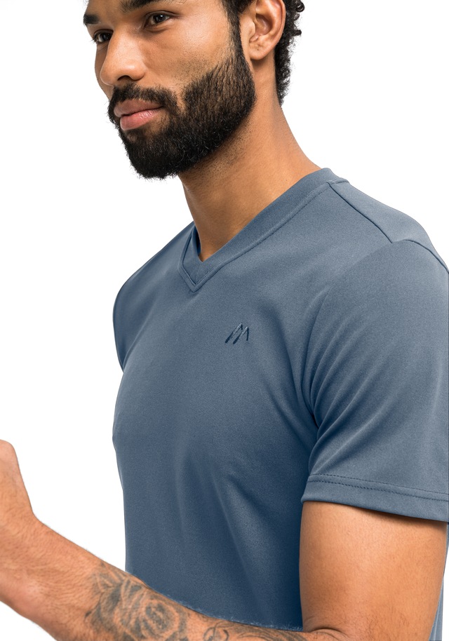 Maier Sports T-Shirt »Wali« Herren Kurzarmshirt, leichtes Sommer Funktionsshirt, V-Ausschnitt
