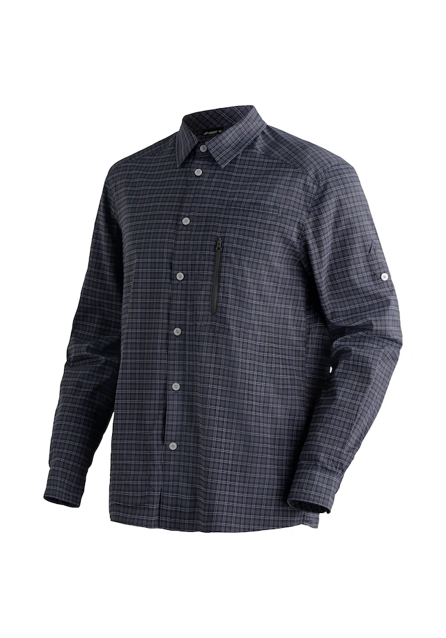 Maier Sports Funktionshemd »Mats L/S« Herren Hemd langarm, karriertes Freizeithemd, Langarmhemd, Regular Fit