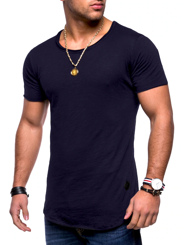behype T-Shirt »DUST« 1 Stk. mit Rundhals-Ausschnitt