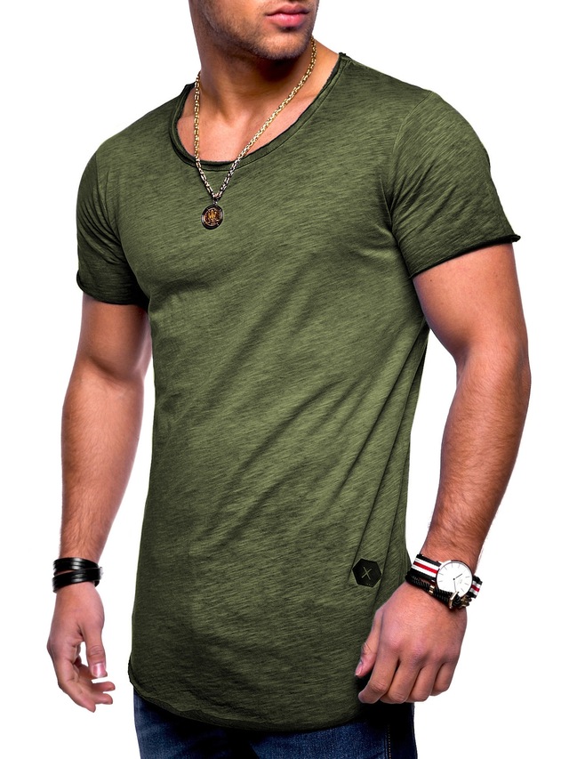 behype T-Shirt »DUST« 1 Stk. mit Rundhals-Ausschnitt
