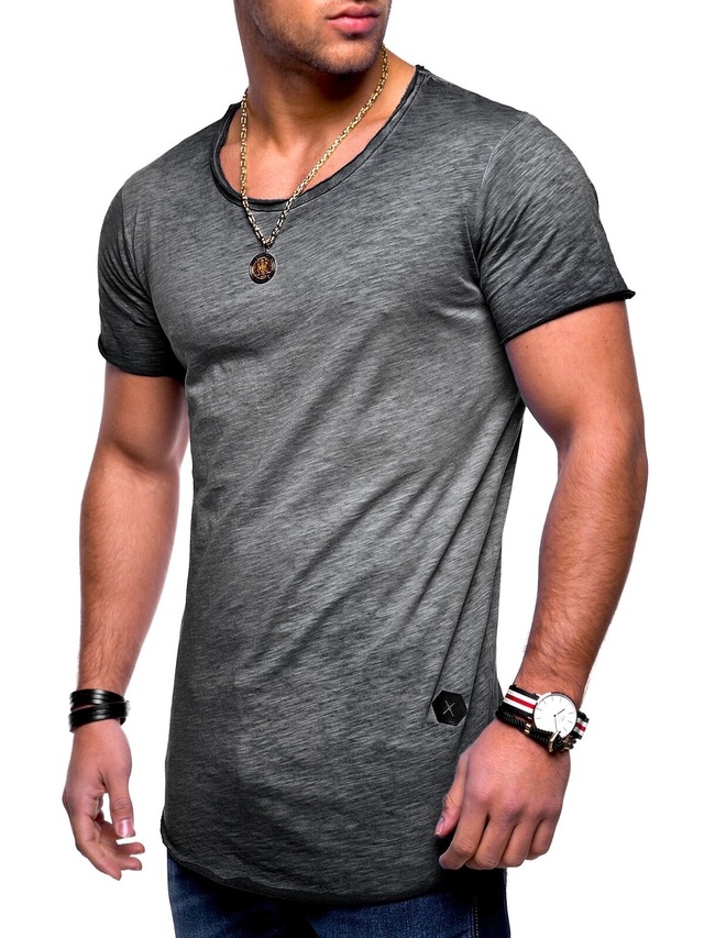 behype T-Shirt »DUST« 1 Stk. mit Rundhals-Ausschnitt