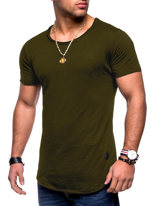 behype T-Shirt »DUST« 1 Stk. mit Rundhals-Ausschnitt