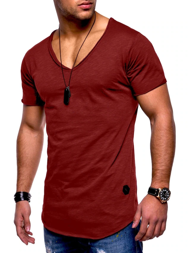 behype T-Shirt »NUKE« 1 Stk. mit V-Ausschnitt