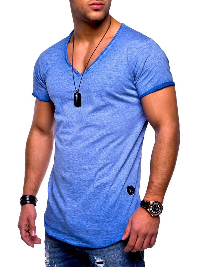behype T-Shirt »NUKE« 1 Stk. mit V-Ausschnitt