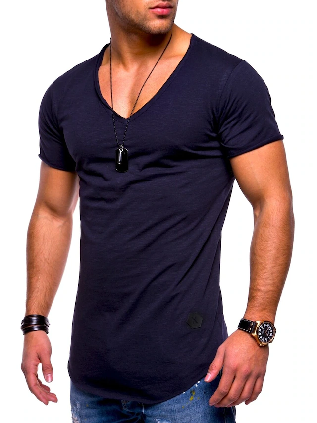behype T-Shirt »NUKE« 1 Stk. mit V-Ausschnitt