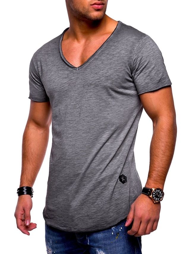 behype T-Shirt »NUKE« 1 Stk. mit V-Ausschnitt