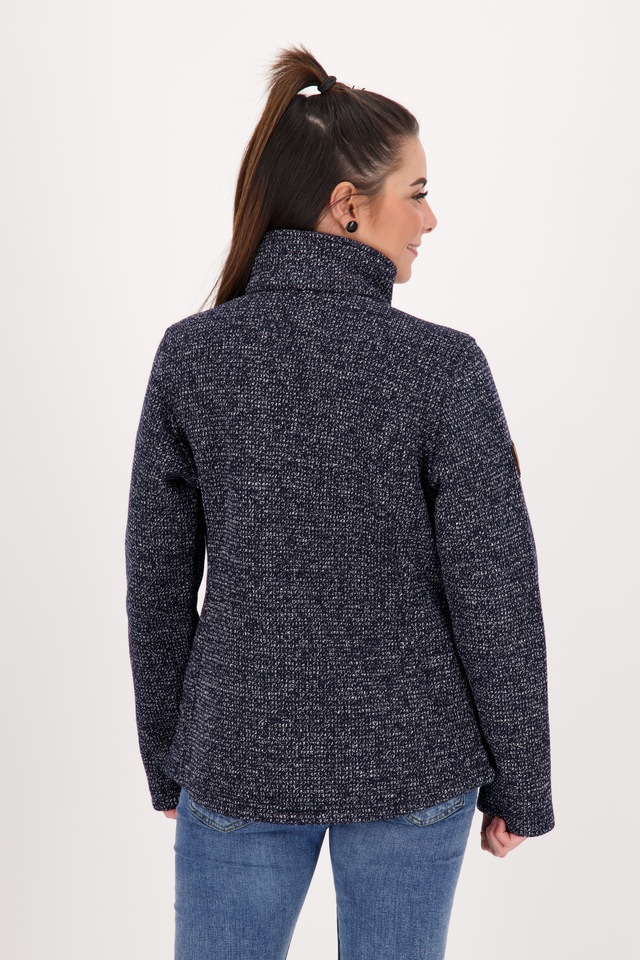 DEPROC Active Strickfleecejacke »KITTOBE LAKE WOMEN« mit Kapuze Kontrastreissverschluss