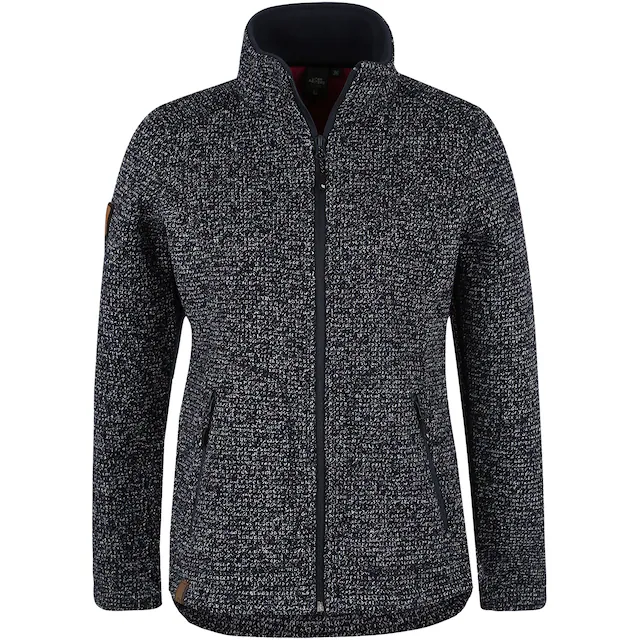 DEPROC Active Strickfleecejacke »KITTOBE LAKE WOMEN« mit Kapuze Kontrastreissverschluss