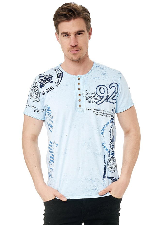 Rusty Neal T-Shirt mit seitlichem Print