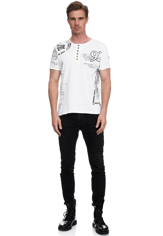 Rusty Neal T-Shirt mit seitlichem Print
