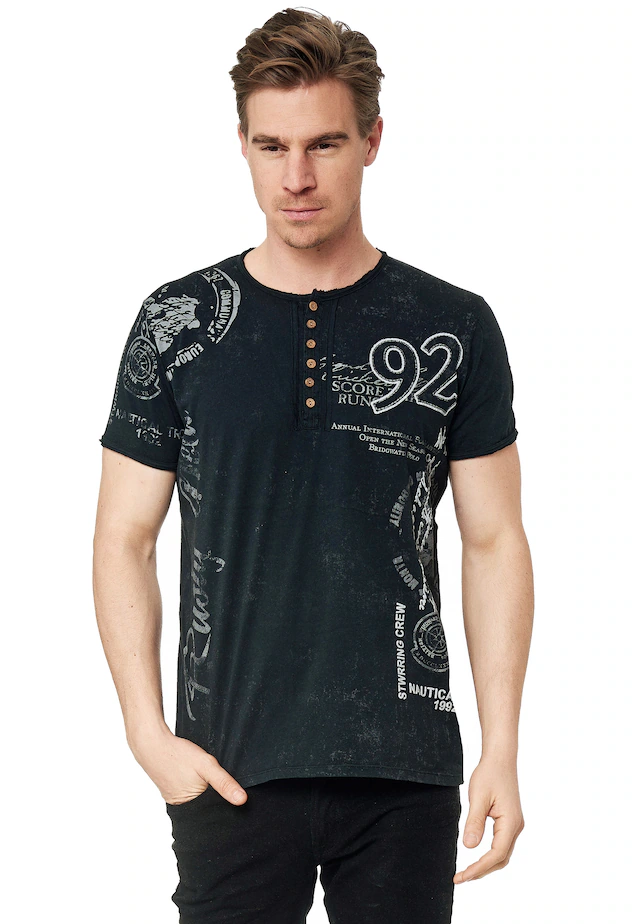 Rusty Neal T-Shirt mit seitlichem Print