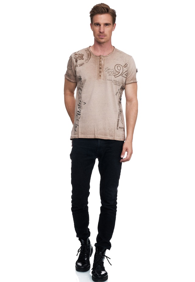 Rusty Neal T-Shirt mit seitlichem Print