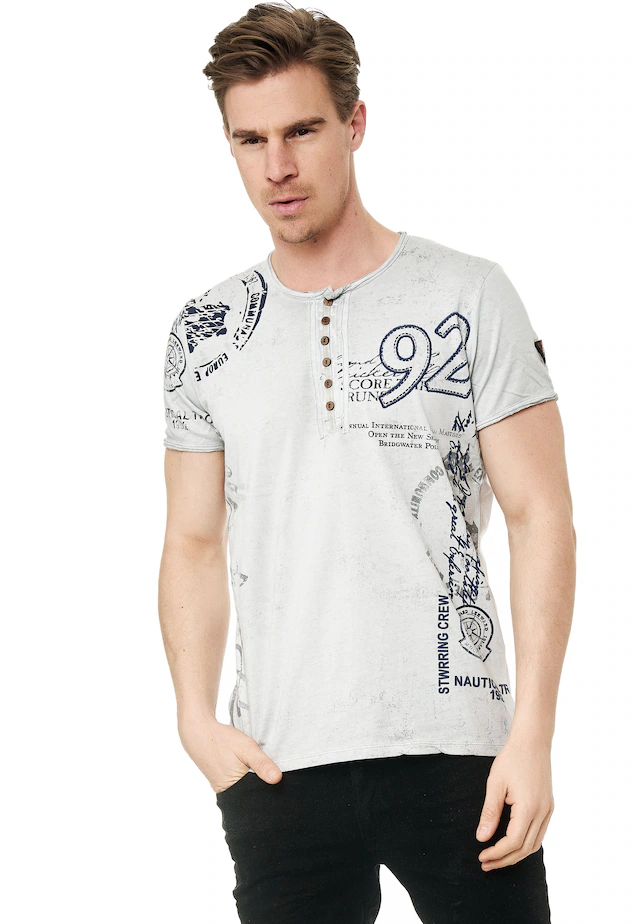 Rusty Neal T-Shirt mit seitlichem Print