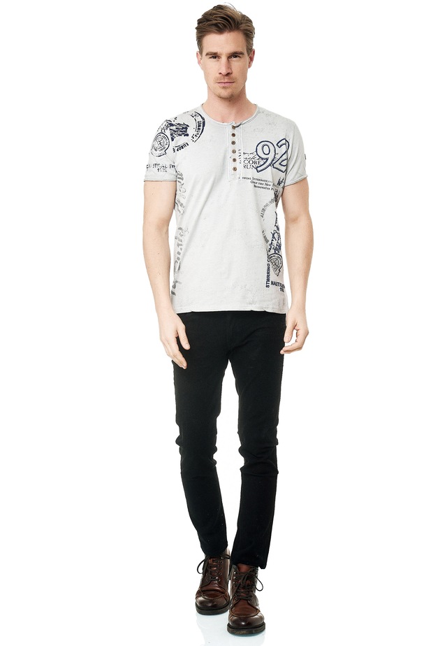 Rusty Neal T-Shirt mit seitlichem Print