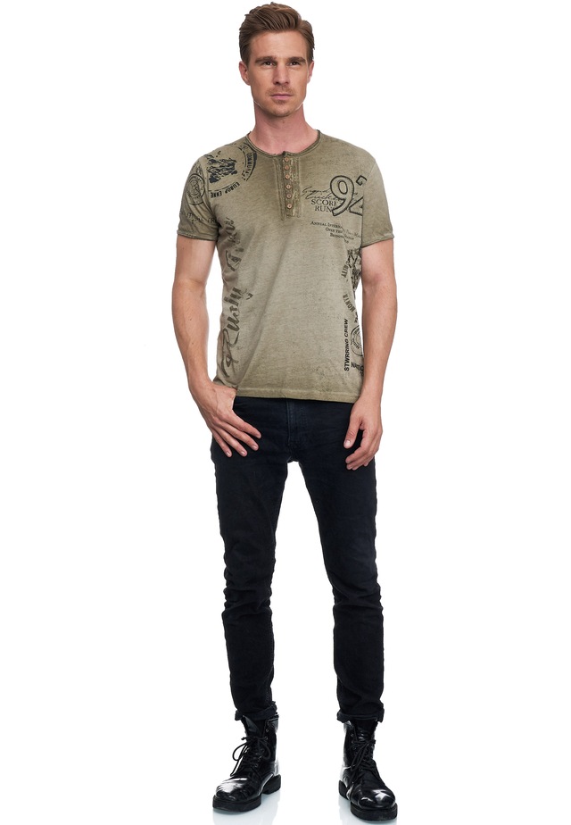 Rusty Neal T-Shirt mit seitlichem Print