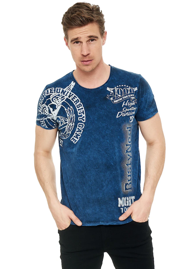 Rusty Neal T-Shirt mit eindrucksvollem Print