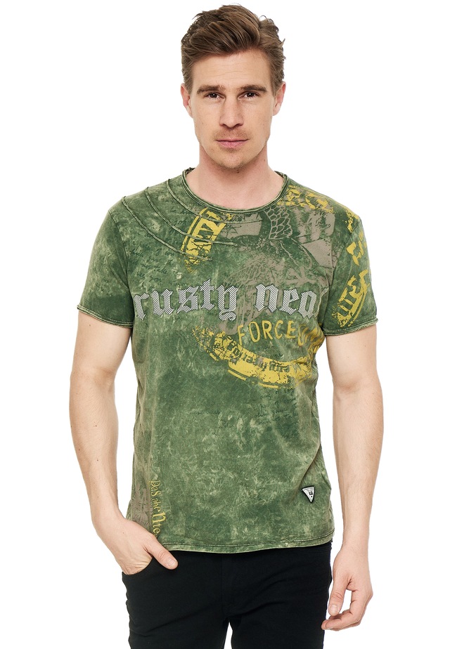 Rusty Neal T-Shirt mit eindrucksvollem Print
