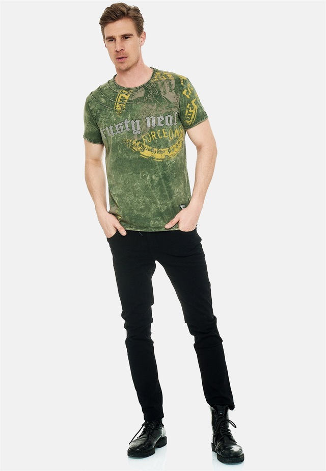 Rusty Neal T-Shirt mit eindrucksvollem Print