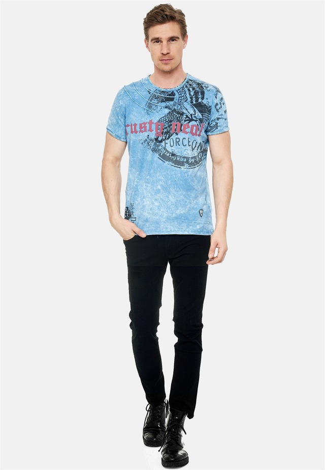 Rusty Neal T-Shirt mit eindrucksvollem Print