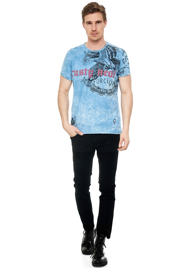 Rusty Neal T-Shirt mit eindrucksvollem Print