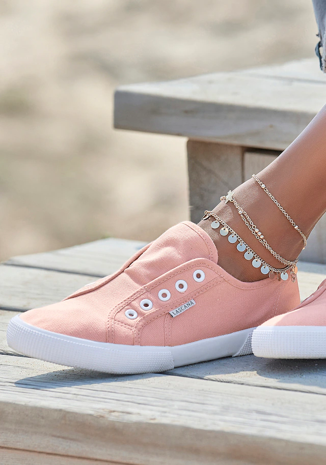 LASCANA Sneaker »Slip-On-Sneaker,« Slipper, Halbschuh bequem zum Reinschlüpfen VEGAN