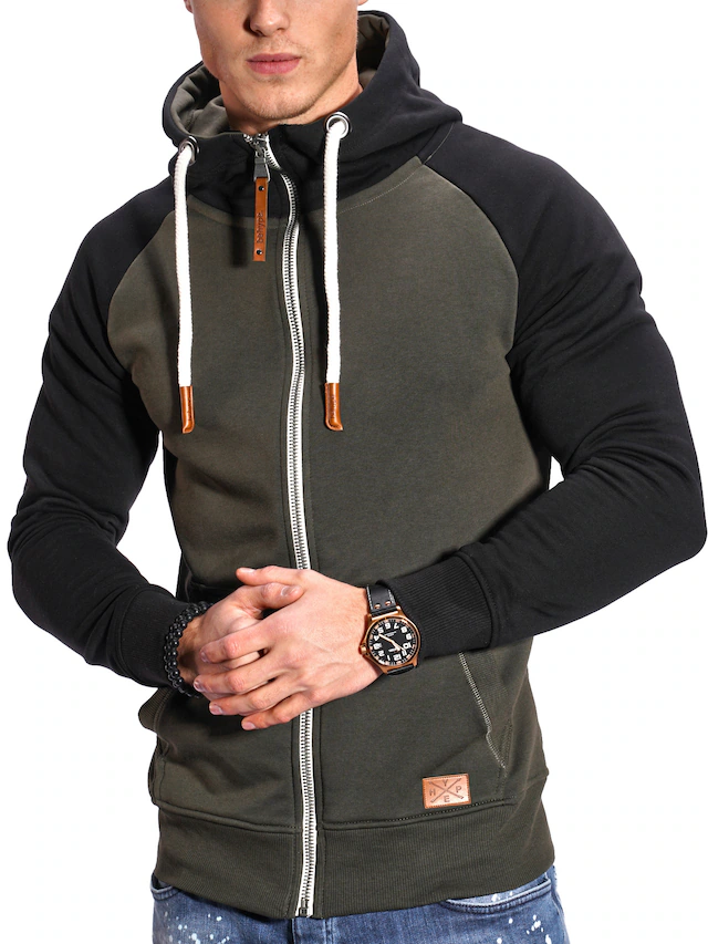 behype Sweatjacke »RAGLAN« mit Raglan-Ärmeln