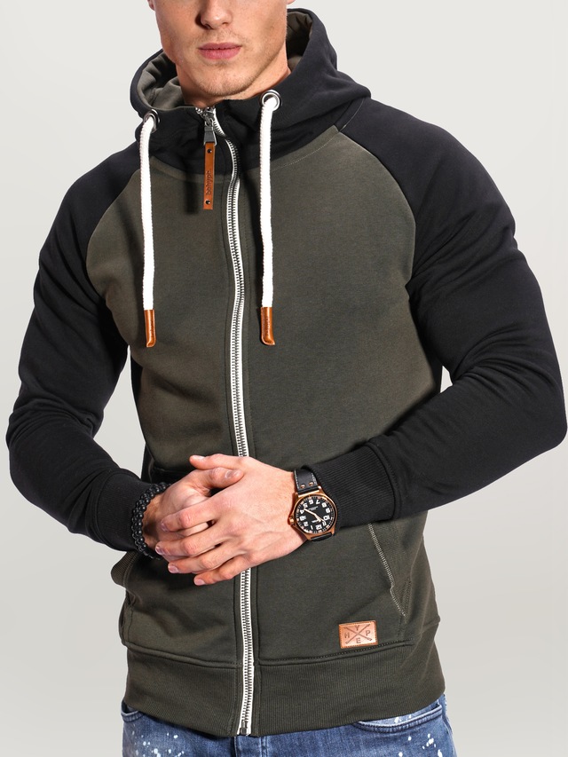 behype Sweatjacke »RAGLAN« mit Raglan-Ärmeln