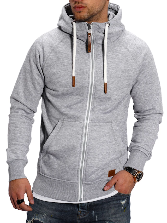 behype Sweatjacke »BHTANSER« mit praktischem Kordelzug