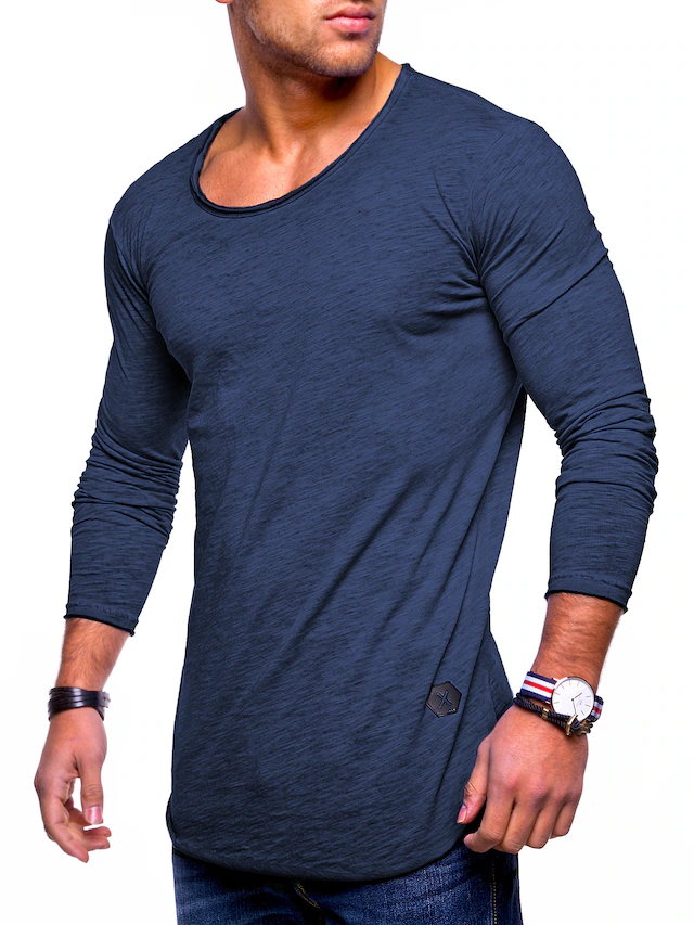 behype Langarmshirt »Dust L/S« mit weitem Halsausschnitt
