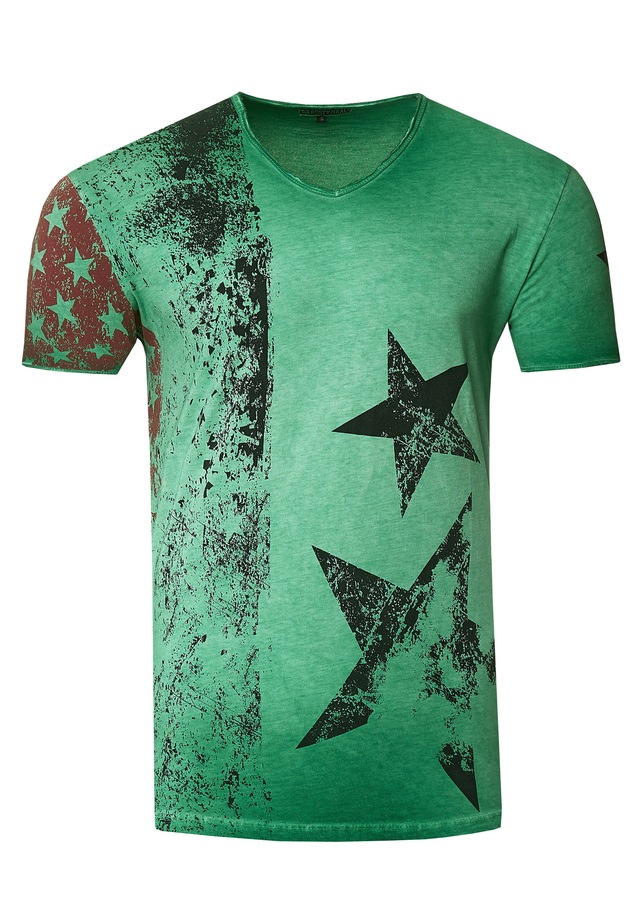 Rusty Neal T-Shirt mit V-Neck