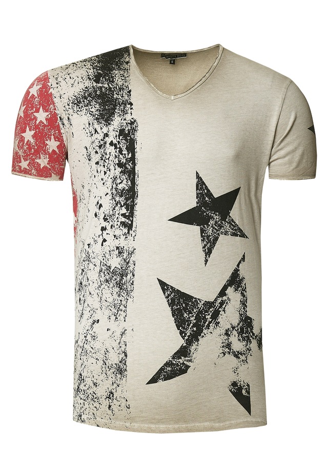 Rusty Neal T-Shirt mit V-Neck