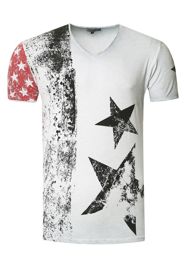 Rusty Neal T-Shirt mit V-Neck