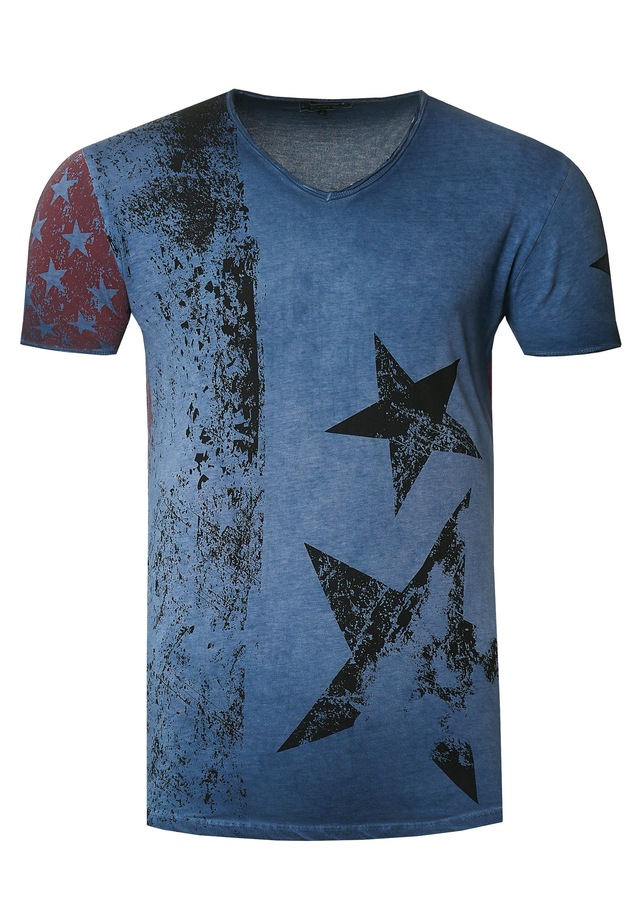 Rusty Neal T-Shirt mit V-Neck