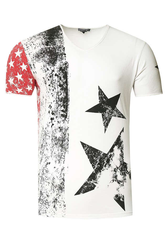 Rusty Neal T-Shirt mit V-Neck