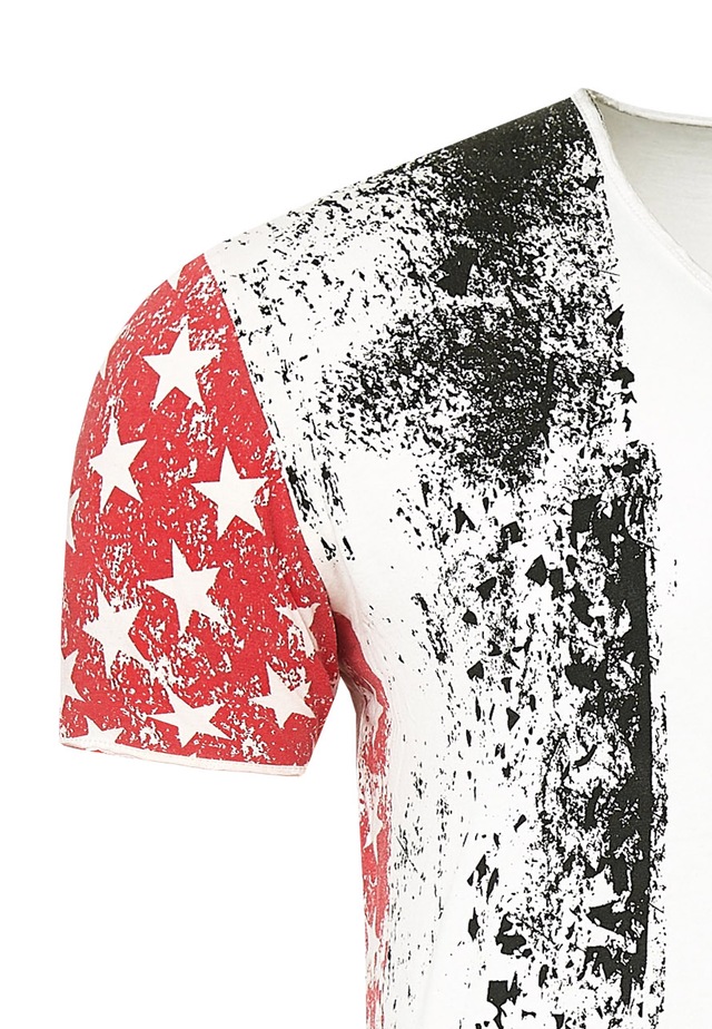 Rusty Neal T-Shirt mit V-Neck