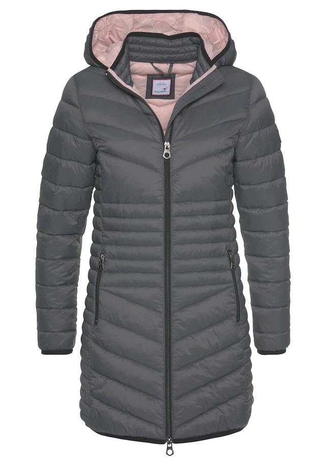 KangaROOS Steppjacke mit Kapuze für den Übergang, aus leichtem Webmaterial, figurbetonter Schnitt