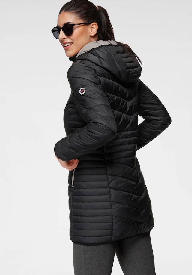 KangaROOS Steppjacke mit Kapuze für den Übergang, aus leichtem Webmaterial, figurbetonter Schnitt