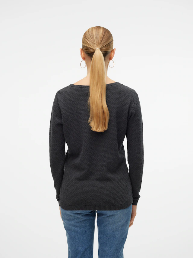Vero Moda Rundhalspullover »VMCARE STRUCTURE LS O-NECK BLOUSE« aus Baumwolle