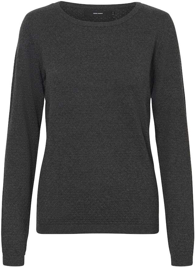 Vero Moda Rundhalspullover »VMCARE STRUCTURE LS O-NECK BLOUSE« aus Baumwolle