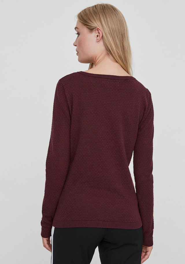 Vero Moda Rundhalspullover »VMCARE STRUCTURE LS O-NECK BLOUSE« aus Baumwolle