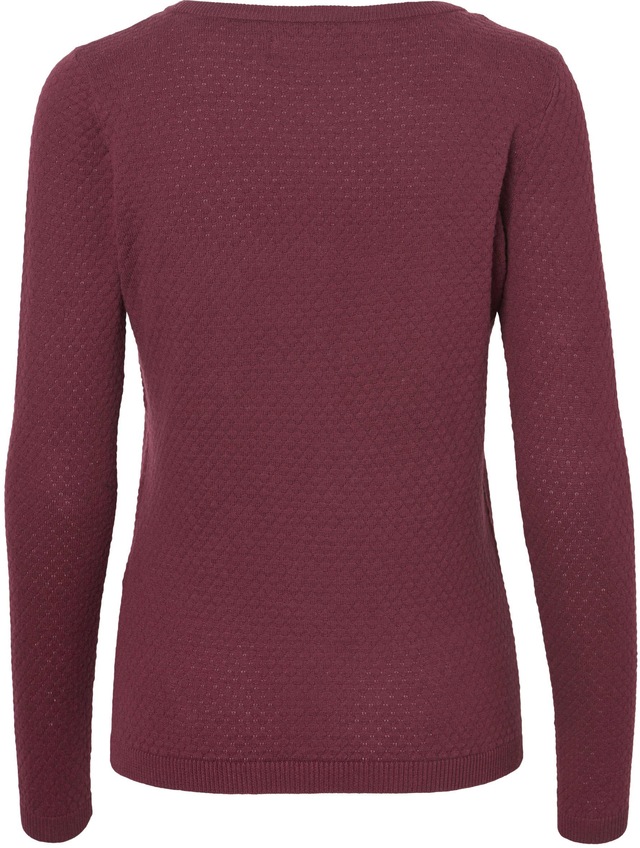 Vero Moda Rundhalspullover »VMCARE STRUCTURE LS O-NECK BLOUSE« aus Baumwolle
