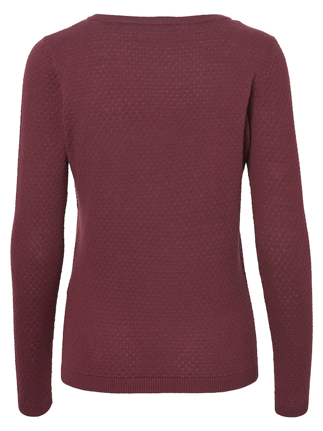 Vero Moda Rundhalspullover »VMCARE STRUCTURE LS O-NECK BLOUSE« aus Baumwolle