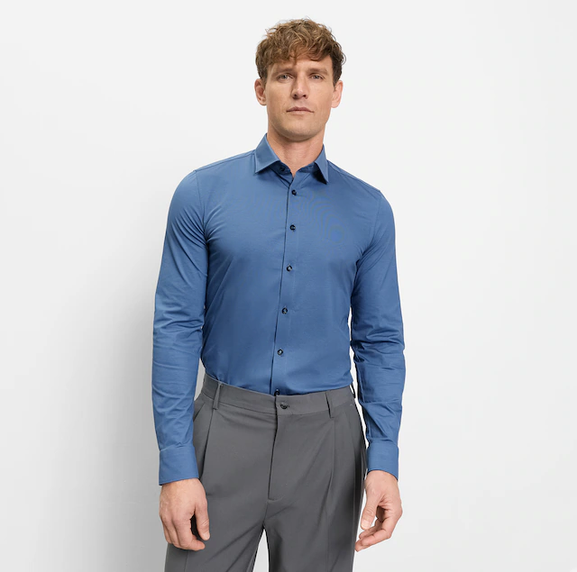 OLYMP Businesshemd »No. Six 24/Seven super slim« in bequemer Jersey-Qualität