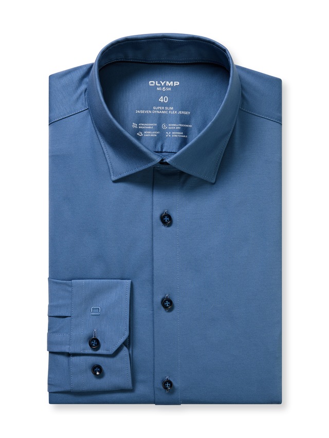 OLYMP Businesshemd »No. Six 24/Seven super slim« in bequemer Jersey-Qualität