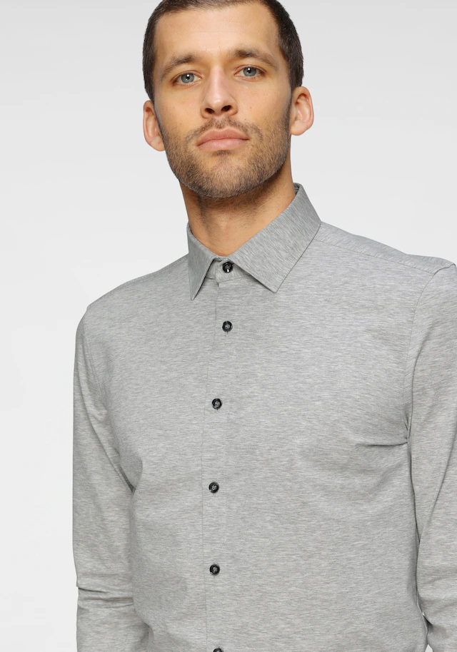 OLYMP Businesshemd »No. Six 24/Seven super slim« in bequemer Jersey-Qualität