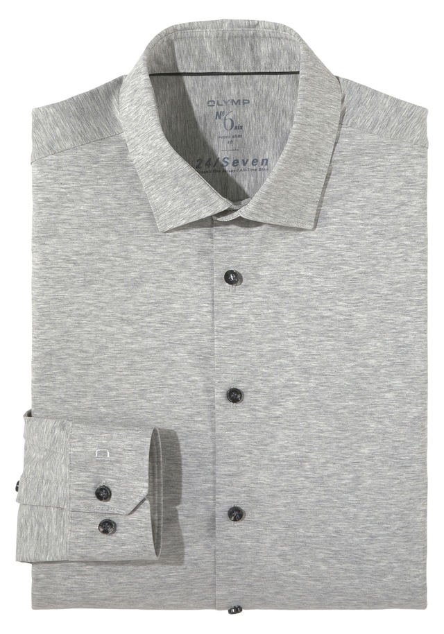 OLYMP Businesshemd »No. Six 24/Seven super slim« in bequemer Jersey-Qualität
