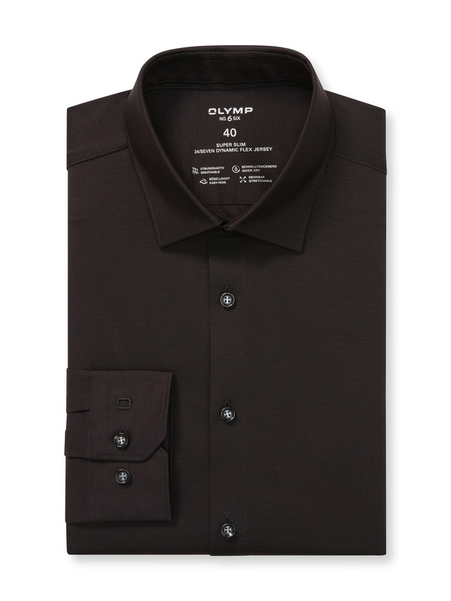 OLYMP Businesshemd »No. Six 24/Seven super slim« in bequemer Jersey-Qualität