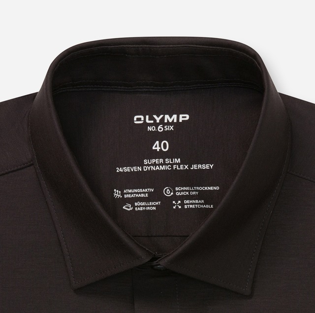 OLYMP Businesshemd »No. Six 24/Seven super slim« in bequemer Jersey-Qualität